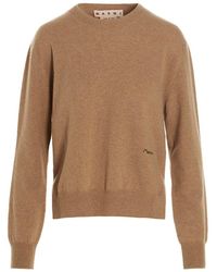 Marni - Embroidered Logo Sweater - Lyst