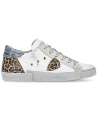 Philippe Model - Prsx Leopard Printed Lace-up Sneakers - Lyst