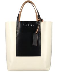 Marni Two Tone Tribeca Shopping Bag - Black