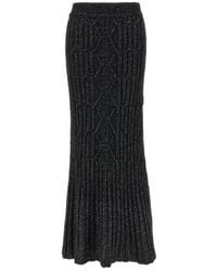 Alberta Ferretti - Long Knit Skirt - Lyst