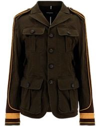 DSquared² Buttoned Cargo Jacket - Green