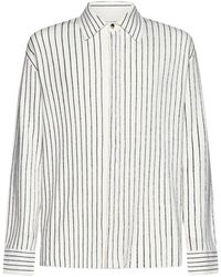 Bottega Veneta - Pinstripe Knitted Shirt - Lyst