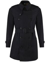 Burberry - Black Cotton Trench - Lyst
