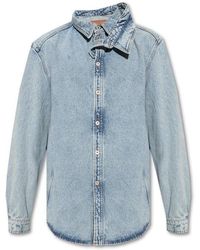 Y. Project - Collared Button-up Denim Overshirt - Lyst