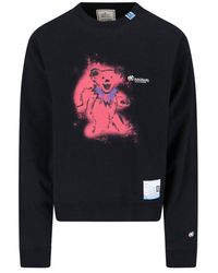 Maison Mihara Yasuhiro - Bear Logo-embroidered Crewneck Sweatshirt - Lyst