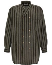 Magliano - Double Breasted Stripe Detailed Shirt - Lyst
