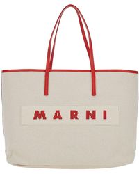 Marni - Janus Logo Patch Small Tote Bag - Lyst