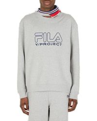 Y. Project - X Fila Logo Printed Sweatshirt - Lyst