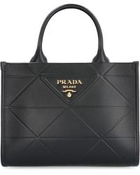 Prada - Symbole Logo Printed Mini Top Handle Bag - Lyst