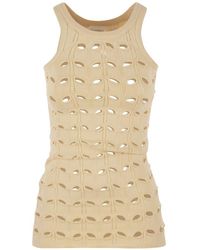 Sportmax - Astice Perforated Sleeveless Top - Lyst