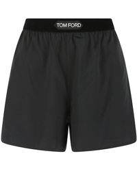Tom Ford - Logo Waistband High Waist Shorts - Lyst