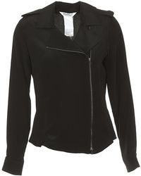 Max Mara Silk Biker Jacket - Black