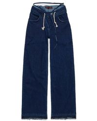 OTTOLINGER - Frayed Edge Double Fold Jeans - Lyst