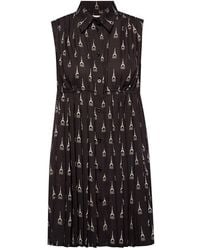 Balenciaga - Patterned Sleeveless Dress - Lyst