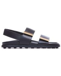 Tod's - Logo Engraved Slip-On Sandals - Lyst
