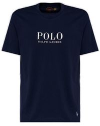 Polo Ralph Lauren Logo Printed Crewneck T-shirt - Blue