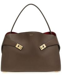 Ferragamo - Hug Soft Bicolor Large Shoulder Bag - Lyst