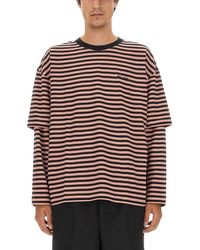 Etudes Studio - Stripe Detailed Long-sleeved T-shirt - Lyst
