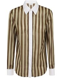 Dries Van Noten - Long-sleeved Striped Shirt - Lyst
