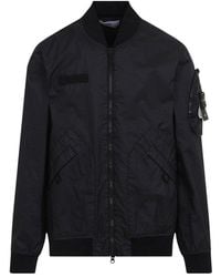 Stone Island - Logo Patch Zip-Up Bomber Jacket - Lyst