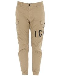 DSquared² Icon Cargo Pants - Natural