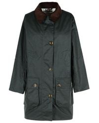 Barbour - The Edit By Alexa Loren Oversized Waxed Jacket - Lyst