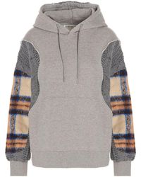 ANDERSSON BELL Patchwork Detail Hoodie - Gray