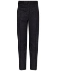 Versace - Wool Trousers With Lurex Yarn - Lyst