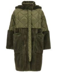 Blancha - Diamond Visone Longline Down Coat - Lyst