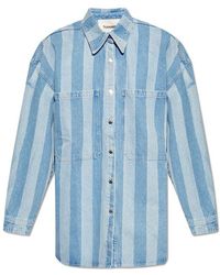 Nanushka - 'beaux' Oversize Denim Shirt, - Lyst