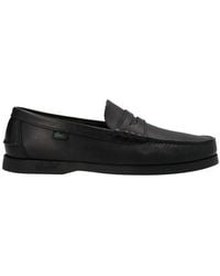 Paraboot - Logo Label Round Toe Loafers - Lyst