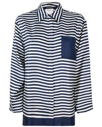 Max Mara - Maya Striped Button-Up Top - Lyst