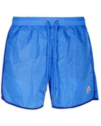 Moncler - Logo Patch Swim Shorts - Lyst
