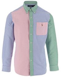 Polo Ralph Lauren - Polo Pony Gingham-check Colourblock Shirt - Lyst