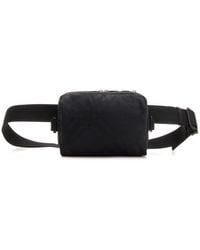 Burberry - Check-jacquard Zipped Belt Bag - Lyst