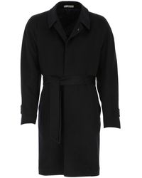 Corneliani Belted Long-sleeved Coat - Black