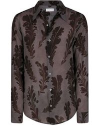 Dries Van Noten - Tight Fit Georgette Shirt - Lyst