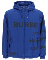 Burberry Horseferry Print Lightweight Jacket - Blue