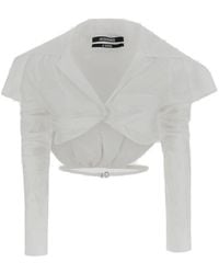 Jacquemus - Strapped Waist Crop Top - Lyst