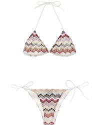 Missoni - Zigzag Printed Halterneck Two-piece Bikini Set - Lyst