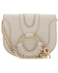 See By Chloé Hana Logo Detailed Chained Purse - Natural