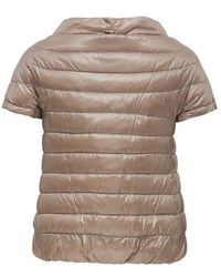 Herno Short-sleeve Puffer Jacket in Green | Lyst