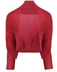 Max Mara Pleated Cape - Red