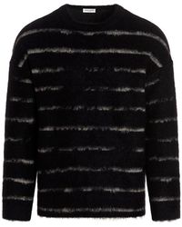Saint Laurent - Black Other Materials Sweater - Lyst
