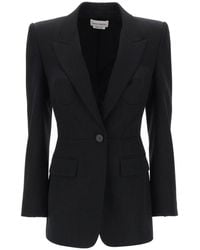Alexander McQueen - Fitted Jacket With Bustier Details - Lyst