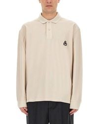 Isabel Marant - Logo Embroidered Long-sleeved Polo Shirt - Lyst