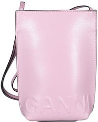 ganni mini crossbody logo bag