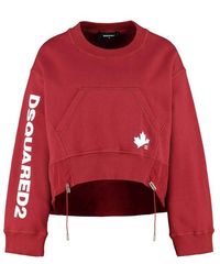 DSquared² Cotton Crew-neck Sweatshirt - Red