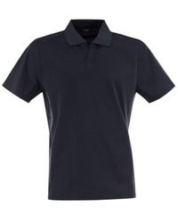 Herno - Cotton Buttonless Polo Shirt - Lyst