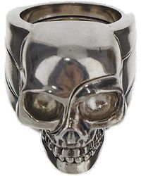 Alexander McQueen - Skull Engraved Ring - Lyst